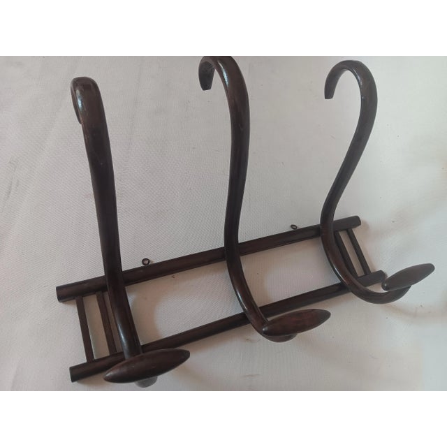 Vintage Wall Coat Rack in Bentwood, 1950s For Sale - Image 6 of 7