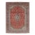 Kashan Rug 9'8'' X 12'9'' Red Wool Vintage Traditional Hand-Knotted Carpet For Sale