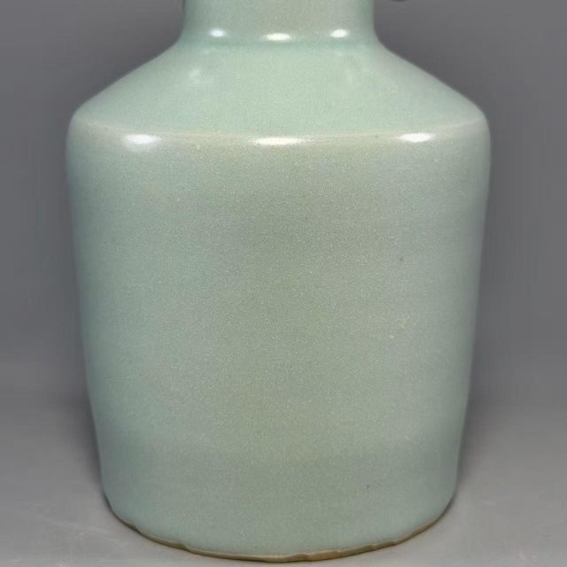 Mid 20th Century Mid-20th Century Chinese Longquan Pale Celadon Vase With Applied Fish-Shaped Handles For Sale - Image 5 of 7