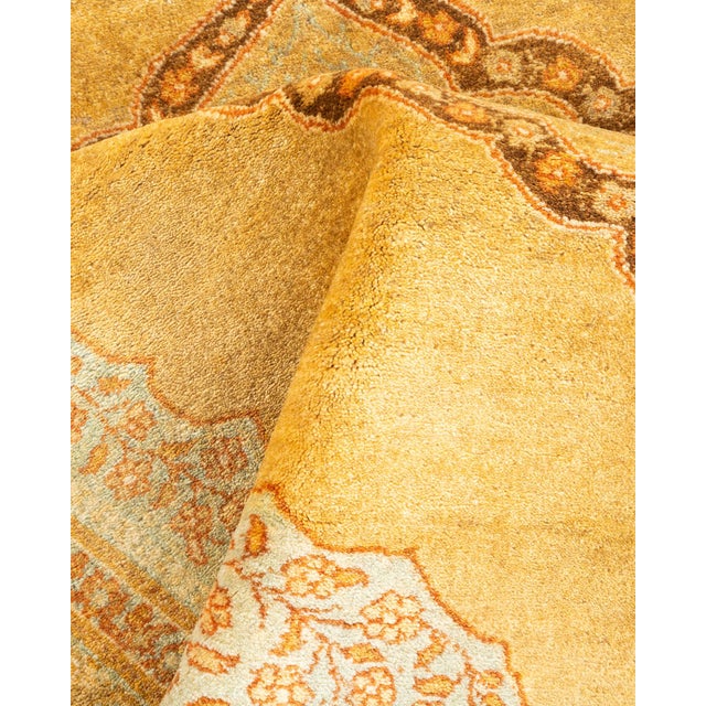 Textile Mogul, One-of-a-Kind Hand-Knotted Area Rug - Yellow, 4' 8" x 6' 7" For Sale - Image 7 of 8