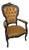 Vintage Chippendale Armchair in Leather, 1975 For Sale