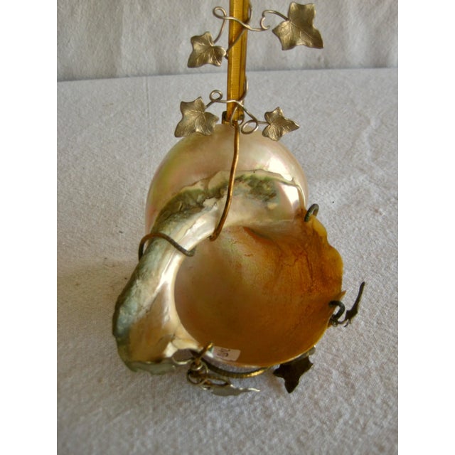 Metal Late 19th Century French Mother of Pearl Large Holy Water For Sale - Image 7 of 10