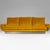 Goldenrod Three-Seater Sofa and Poufs in Yellow Velvet1970, Set of 3 For Sale - Image 8 of 12