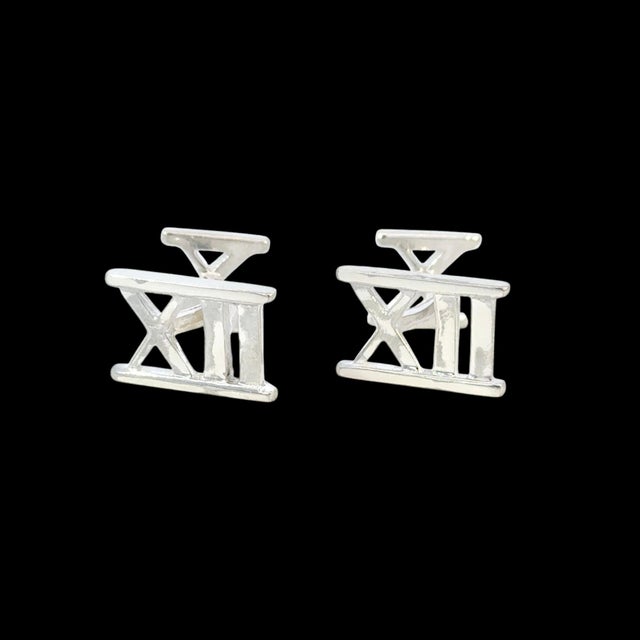 Traditional 1990s Pair of Tiffany & Co Cufflinks Sterling Silver 6.20 Grams Estate For Sale - Image 3 of 7