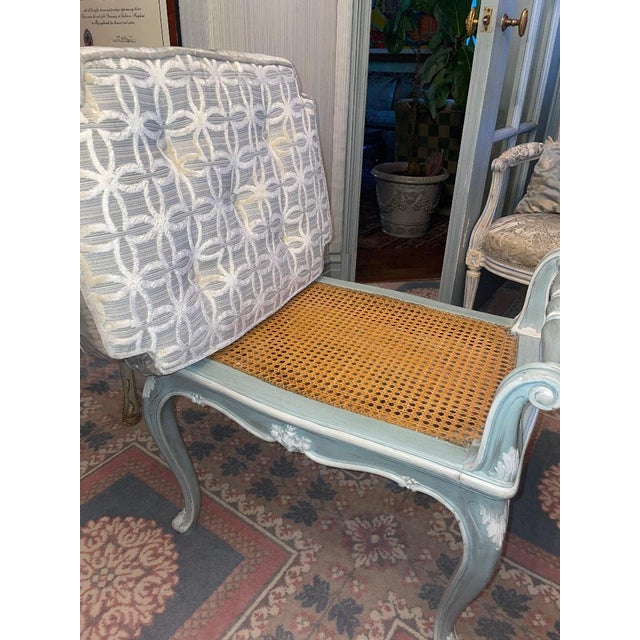 Early 21st Century Sabina Braxton Velvet Fabric Mini Bench For Sale - Image 5 of 5