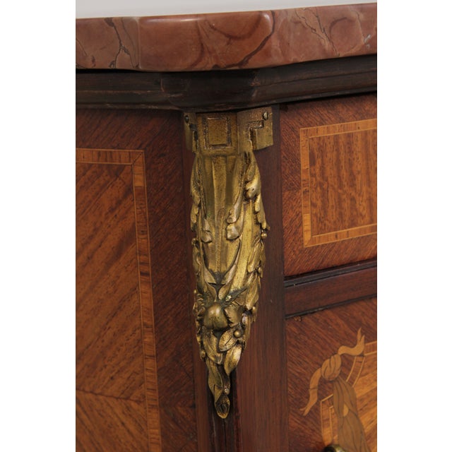 French Louis XV Marble Top Bronze Mounted Nightstand For Sale - Image 17 of 17