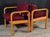 This pair of lounge chairs by Milo Baughman for Thayer Coggin features bentwood oak frames with the clean continuous...