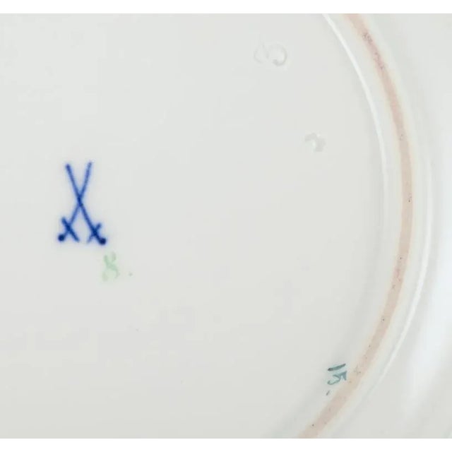 19th Century Antique Porcelain Plates, Meissen, Germany, Set of 4 For Sale - Image 6 of 7