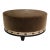 A. Rudin 36" Round Mohair Ottoman For Sale