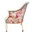 Vintage White Frame Armchair With Floral Upholstery For Sale In West Palm - Image 6 of 9