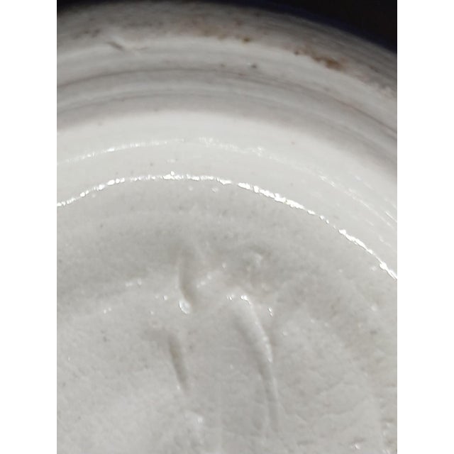 Blue and White Nude Untitled Ceramic Vase For Sale - Image 4 of 9