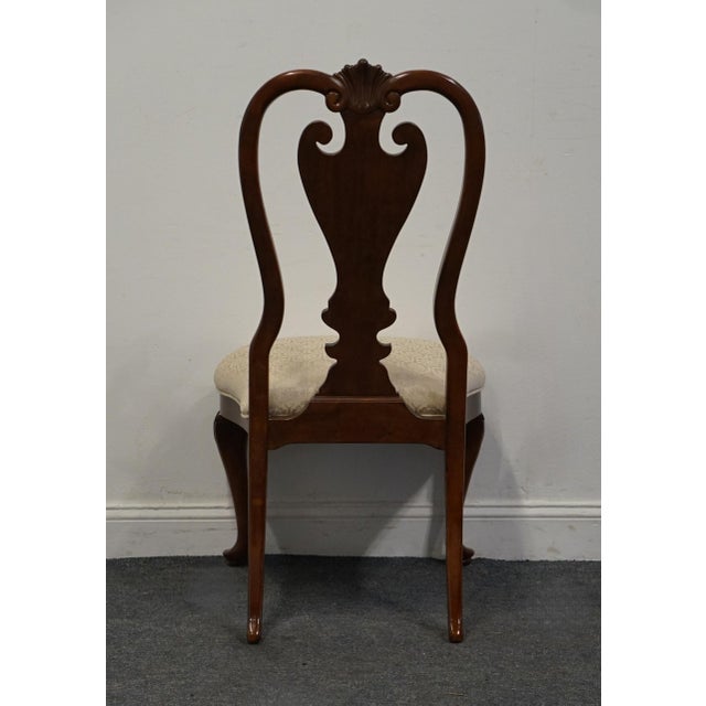 Kincaid Furniture Solid Cherry Traditional Queen Anne Style Splat Back Dining Side Chair W. Shell Carving For Sale In Kansas City - Image 6 of 10