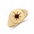 Contemporary Celestial Garnet Signet Ring, Gold Starburst Ring, Compass Style Gold Ring for Women Us 7 For Sale - Image 3 of 4