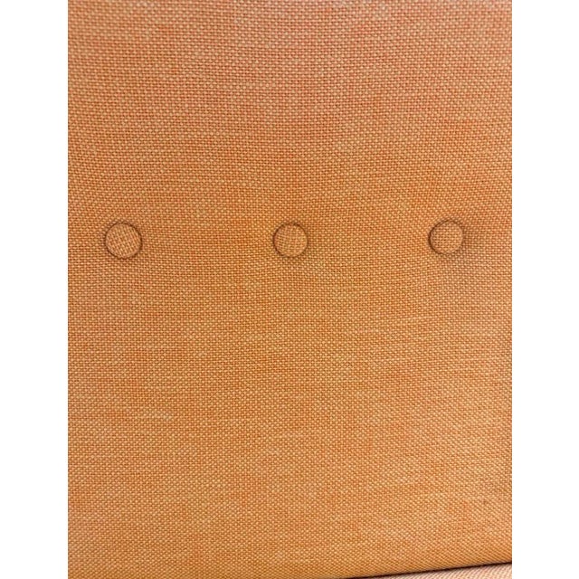 Metal 1960s Florence Knoll Style Mid Century Modern 3-Seat Orange Sofa. MCM For Sale - Image 7 of 7