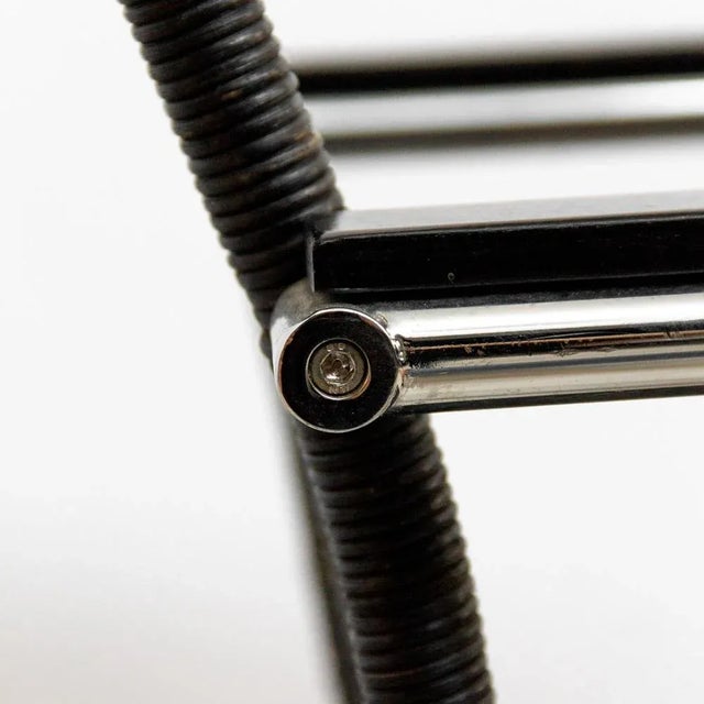 Black Black Stained Wicker Armchair, 1970s For Sale - Image 8 of 11