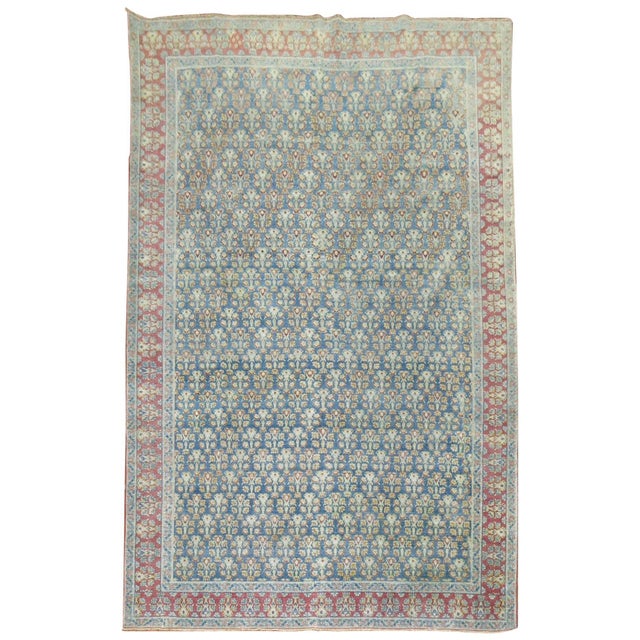 Denim Blue Antique Persian Joshegan Rug, Early 20th Century For Sale - Image 9 of 18