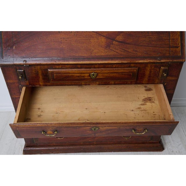 Folk Art Secretaire in Mahogany For Sale - Image 13 of 16