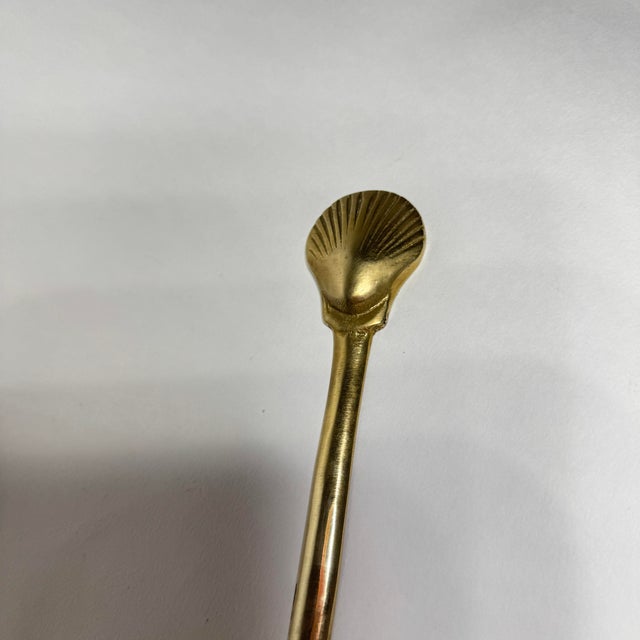 Metal 1960s Brass Shell Motif Letter Opener For Sale - Image 7 of 7