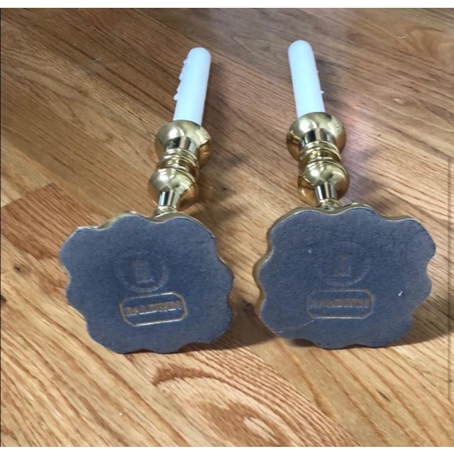 1970s 1970s Baldwin Brass Candlesticks - a Pair For Sale - Image 5 of 9