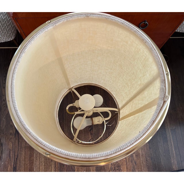 1950s T. H. Robsjohn-Gibbings Brass Tripod Floor Lamp Style #215 For Sale - Image 9 of 12