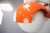 1970s Czechoslovak Space Age Orange and Opaline Glass Chandelier from Napako, 1970s For Sale - Image 5 of 17