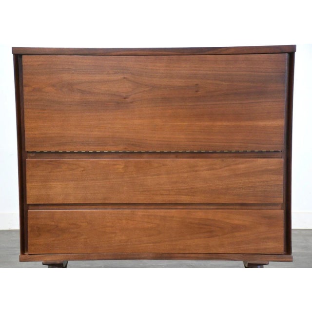 1960s Refinished Walnut Mid Century Bar For Sale - Image 9 of 9