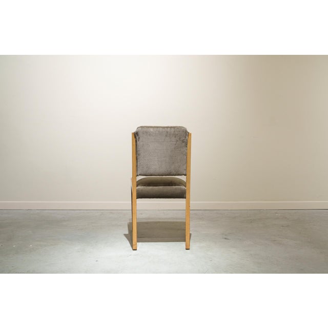 1920s Art Deco Seating Set with Chairs and Armchairs in Grey Velvet, France, 1925, Set of 10 For Sale - Image 5 of 11