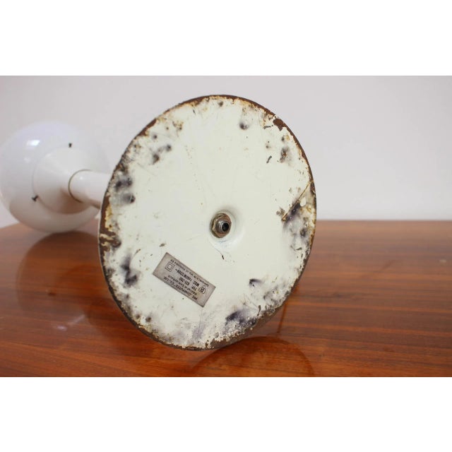 White Large Czechoslovakian Table Lamp, 1970s For Sale - Image 8 of 9