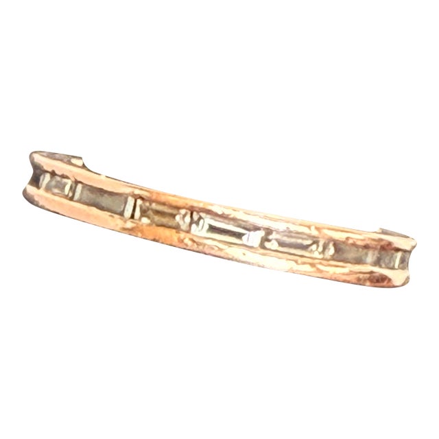 14k Rose Gold Diamond Baguette Eternity Band, Size 6.75 For Sale