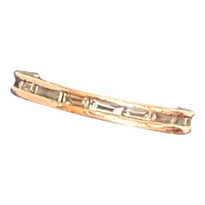 14k Rose Gold Diamond Baguette Eternity Band, Size 6.75