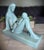 Late 20th Century Haeger Pottery Sage Seafoam Green Mother & Child Statue For Sale - Image 9 of 12