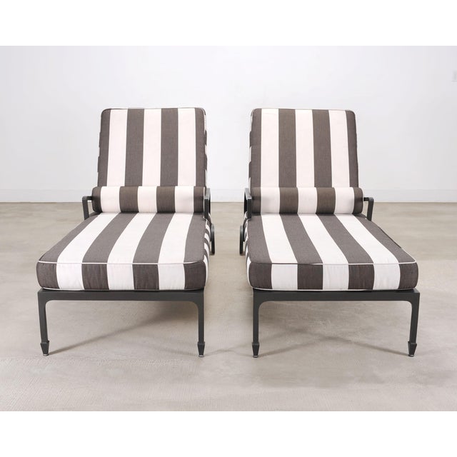 Neoclassical Pair of McKinnon and Harris Beaufort Sun Chaise Lounges For Sale - Image 3 of 18