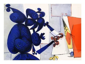 Dimitri Petrov "Man and Bird II" Lithograph