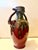 Vintage Oxblood Amphora Vase, Art Deco Red Elephant Handle, Cobalt Drip Glaze For Sale - Image 9 of 12