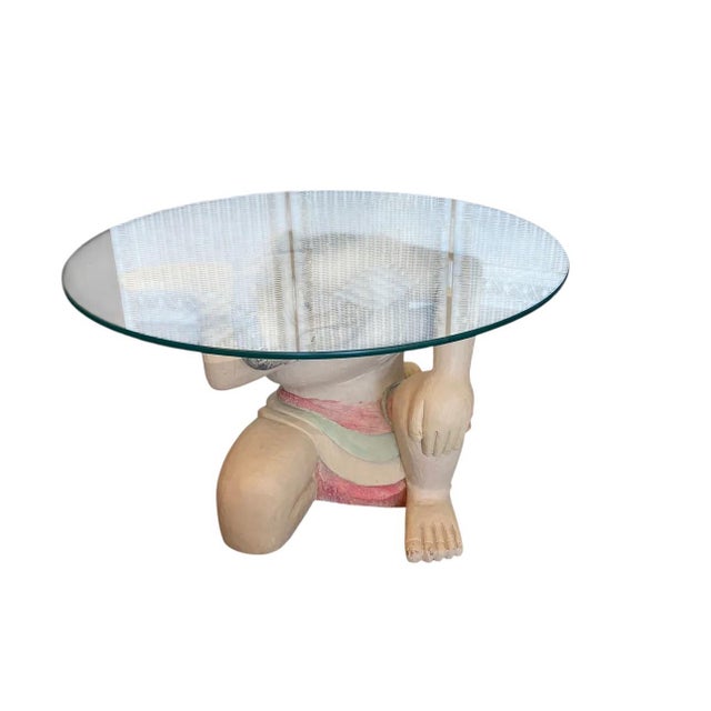 Make a statement with this extraordinary one-of-a-kind Balinese-inspired figural coffee table, where fine art meets...