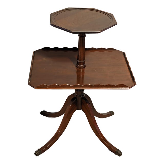 Vintage 1940-1950 Mersman 2-Tier Dumbwaiter Table or Butler Table For Sale