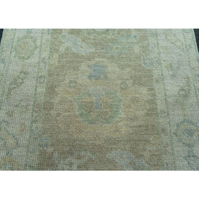 Turkish Turkish Oushak Rug 2'2" x 10'1" #19293 For Sale - Image 3 of 8