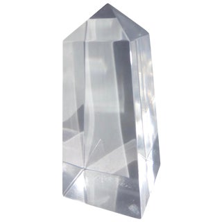 Mid-Century Modern 1970's Retro Lucite Obelisk For Sale