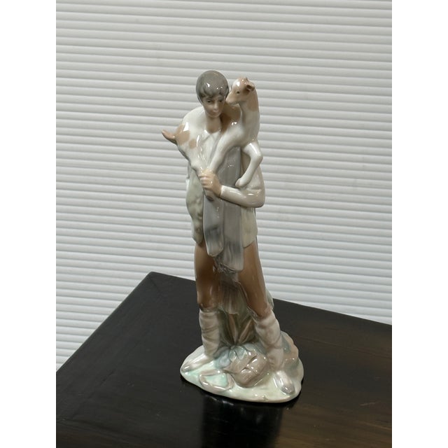 Fulgencio García for Lladró Shepherd Boy With Goat Porcelain Figurine, Signed For Sale - Image 10 of 12