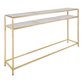 Regina Andrew Echelon Console Table, Natural Brass For Sale
