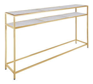 Regina Andrew Echelon Console Table, Natural Brass