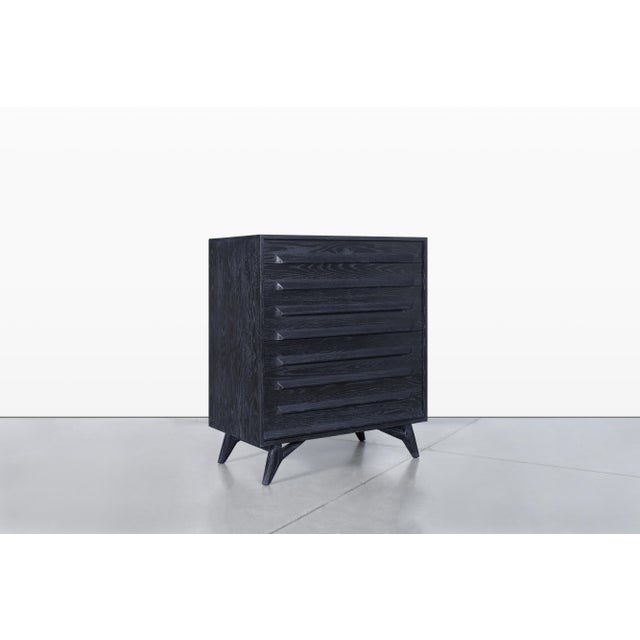 Mid-Century Modern Mid-Century Modern Cerused Chest of Drawers by Jack Van Der Molen For Sale - Image 3 of 13