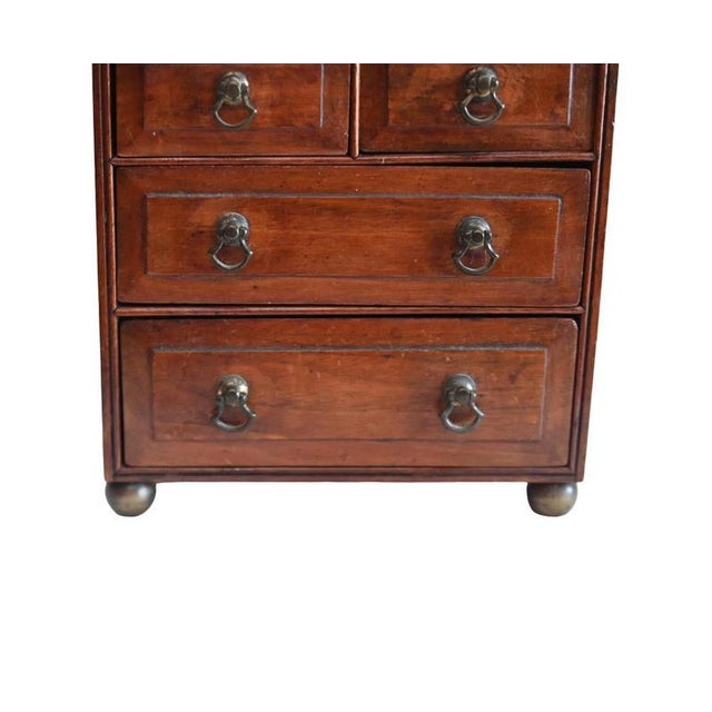 Antique Georgian Revival Mahogany Apprentice Chest of Drawers For Sale - Image 4 of 6