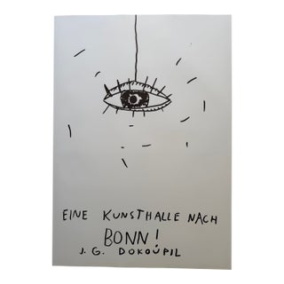 Georg Jiri Dokoupil, Kunsthalle Bonn, 1983, Original Vintage Exhibition Poster For Sale