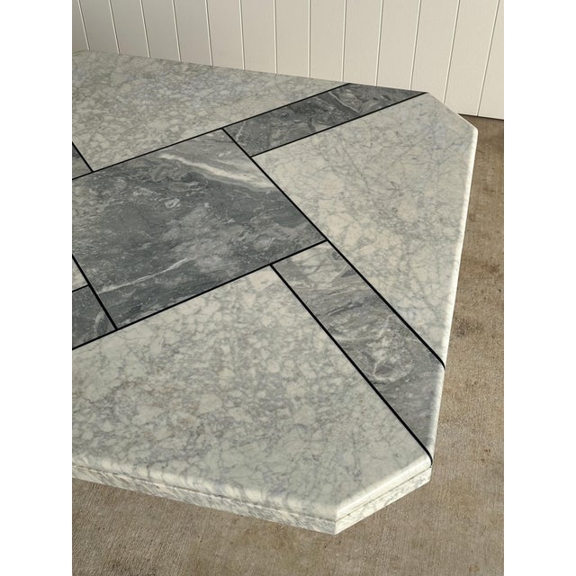 Stone Vintage Italian Inlaid Marble Coffee Table, C. 1970s For Sale - Image 7 of 15