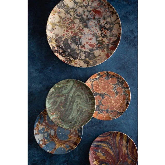 Siren Song Library Marble Melamine Large Platter, 14" For Sale - Image 4 of 6