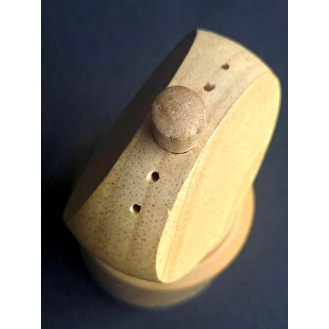 Wood Vintage Dansk Beechwood Salt and Pepper Mill Designed by Jens Harald Quistgaard For Sale - Image 7 of 9
