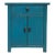 Distressed Bolection Blue One Drawer Simple End Table Nightstand For Sale