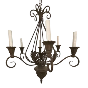Vintage Iron 6-Light Rustic Gothic Style Chandelier
