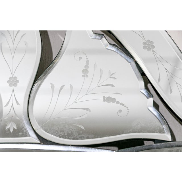 Glass Early 20th Century Venetian Style Tall Wall Mirror For Sale - Image 7 of 17